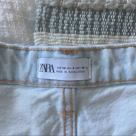 Zara High Waisted Jean Shorts - Picture 4 of 6